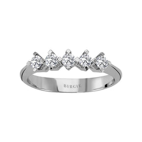 Bague de fiançailles 5 pierres diamant 0,30 carat