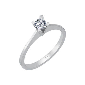 Bague solitaire diamant couleur G 0,30 carat