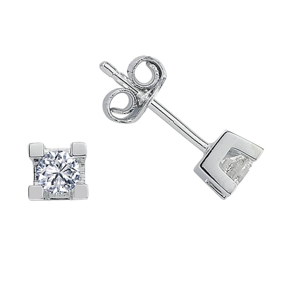 0.38 Carat Diamond Solitaire Earrings