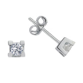 0.38 Carat Diamond Solitaire Earrings