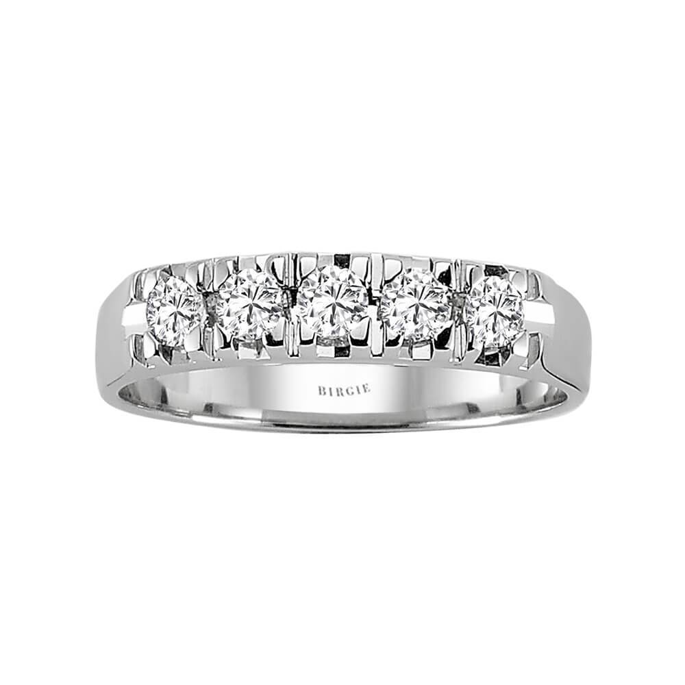 Bague de fiançailles 5 pierres diamant 0,43 carat