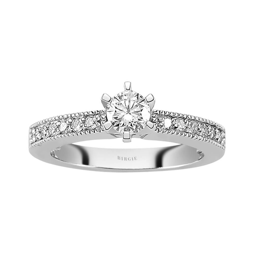 Bague de fiançailles halo de diamants de 0,47 carat