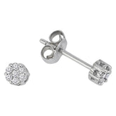 0.30 carat effect diamond solitaire stud earrings