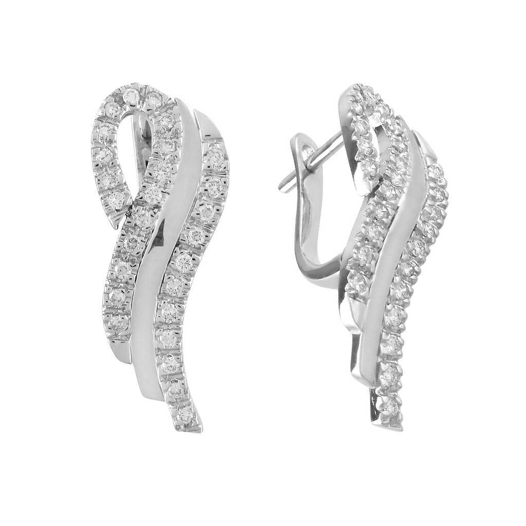 Diamond Swan Earrings