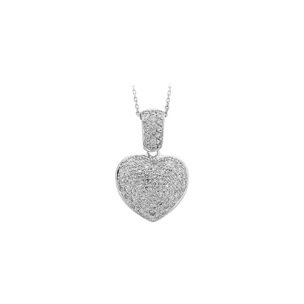 Collier coeur diamant
