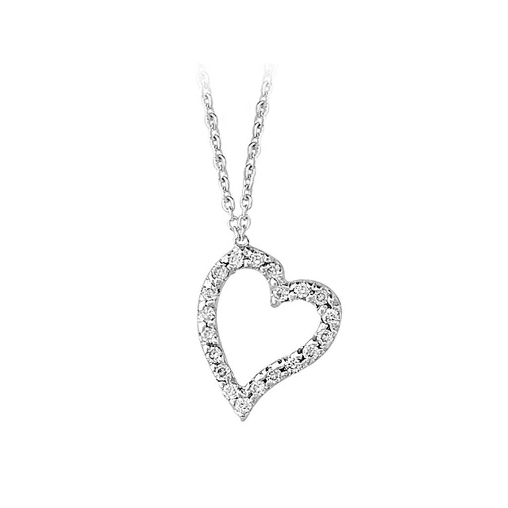 Collier coeur diamant
