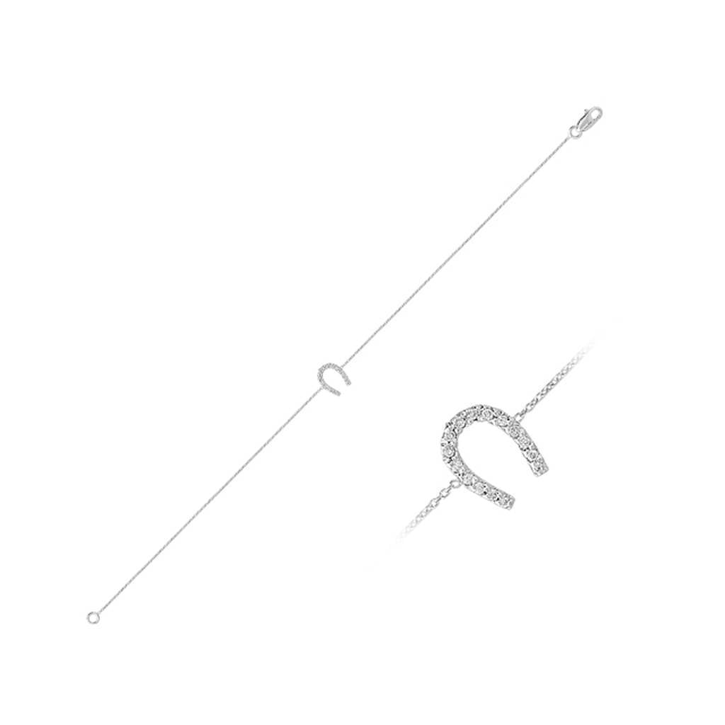 Diamond horseshoe bracelet