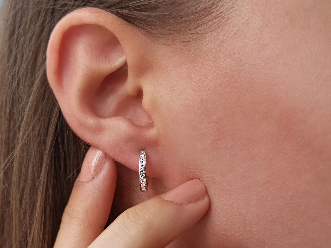 Diamond Hoop Earrings