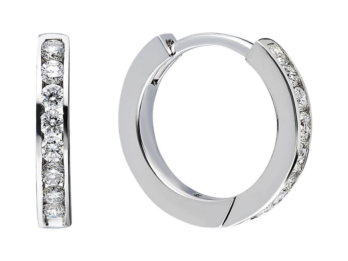 Diamond Hoop Earrings