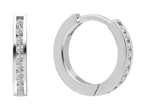 Diamond Hoop Earrings