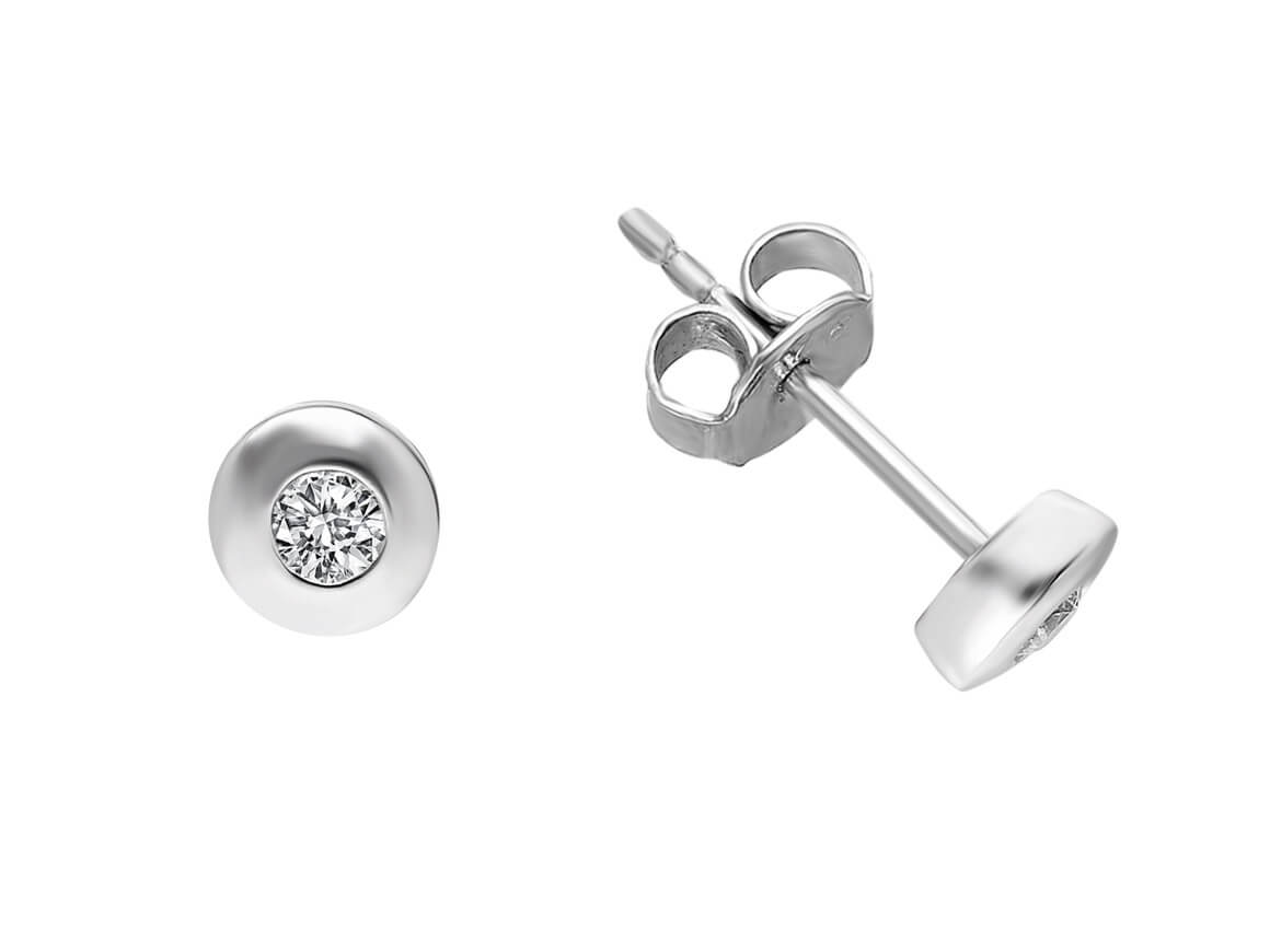 0.14 Carat Diamond Solitaire Earrings