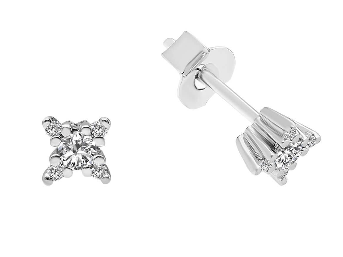 Boucles d'oreilles solitaires de 0,25 carat au total
