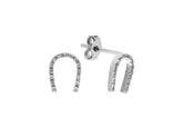 Diamond horseshoe stud earrings