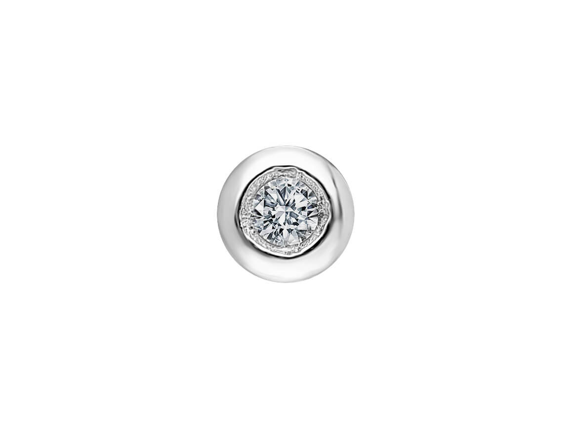 0.04 carat diamond solitaire men's stud earrings
