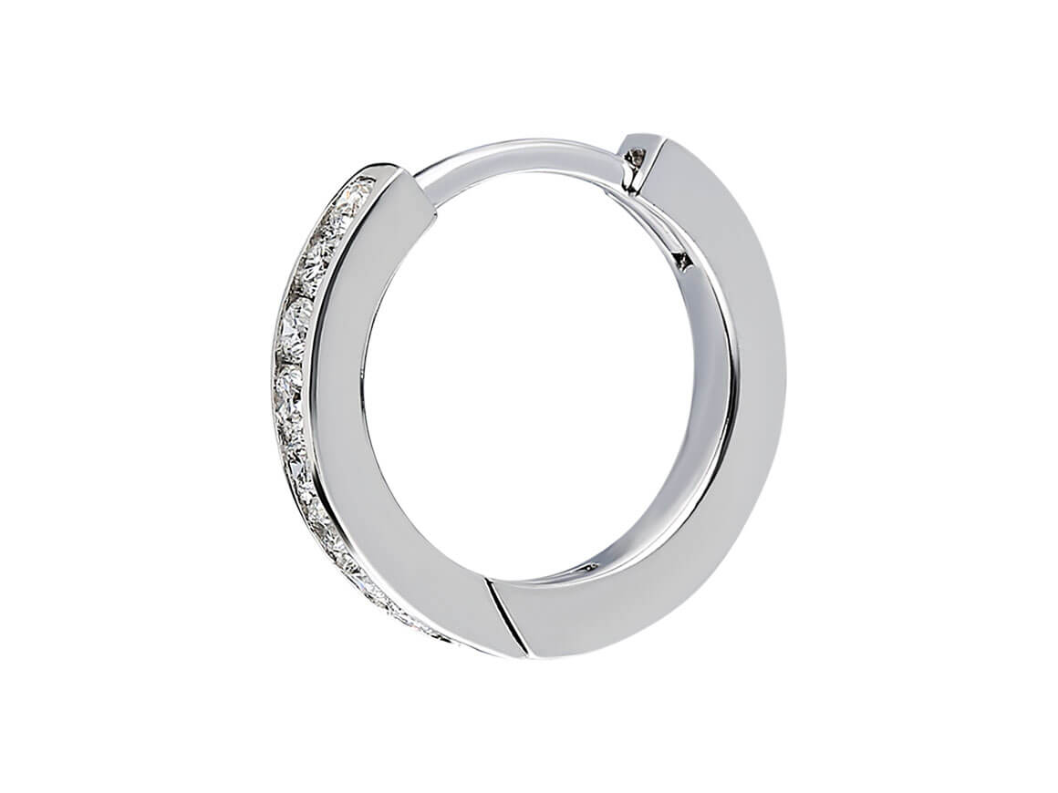 Diamond Men's Hoop Earrings