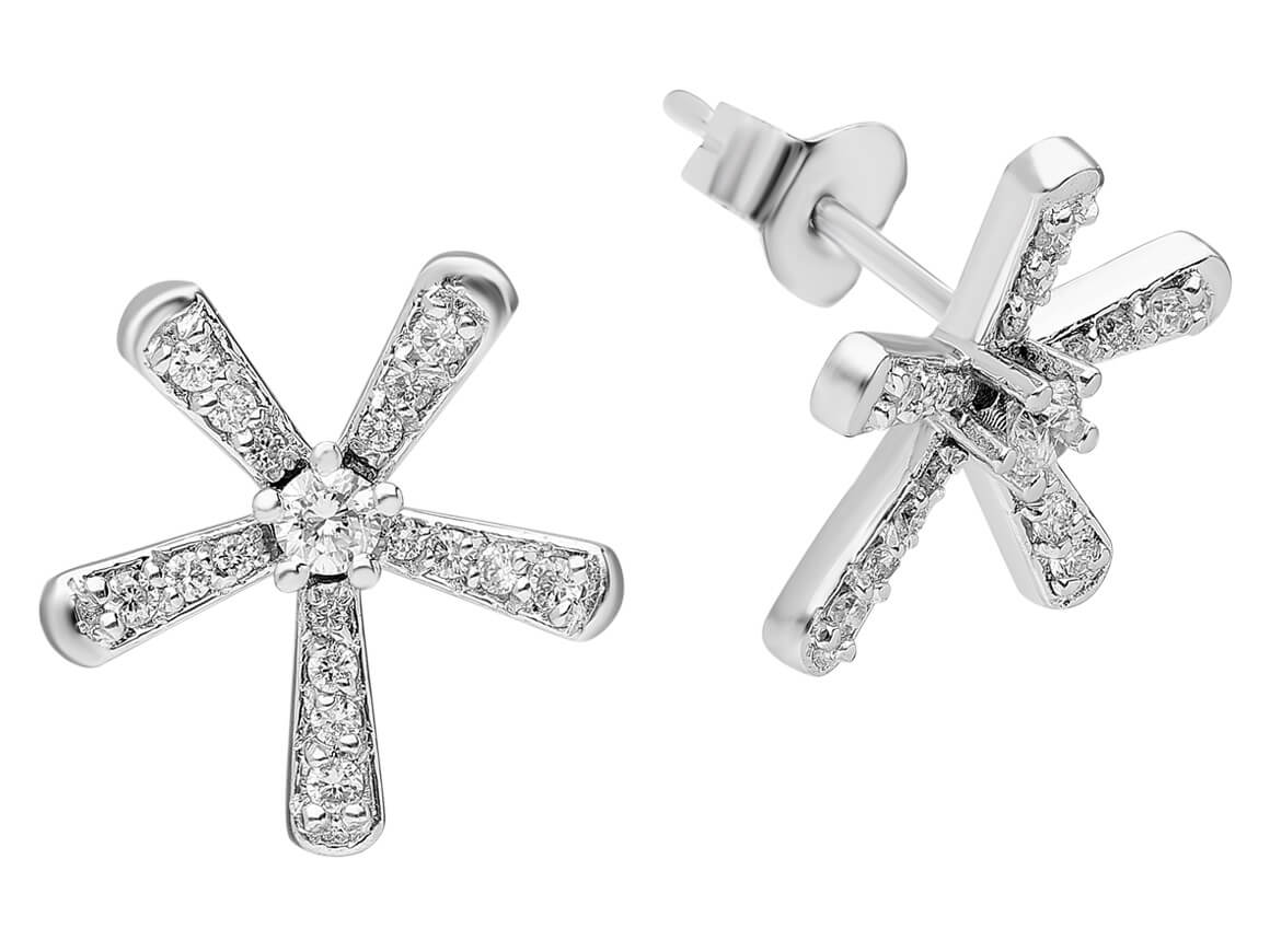 Diamond Star Stud Earrings
