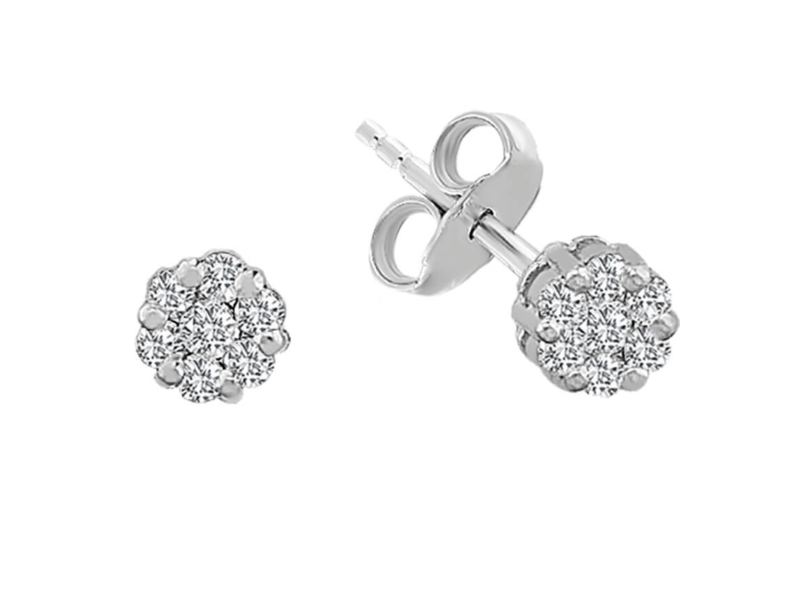 Diamant Solitär Ohrringe