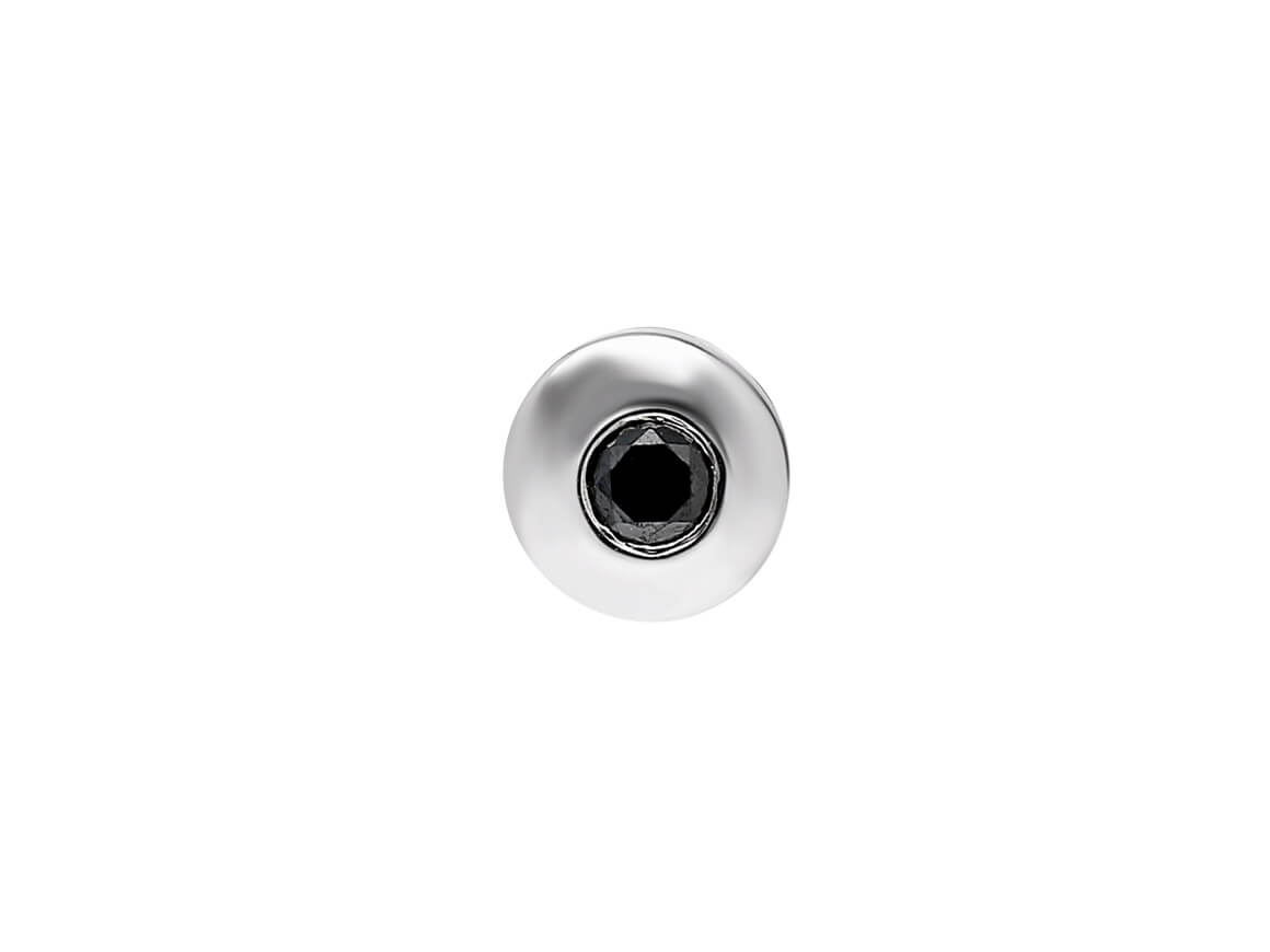 0.07 Carat Black Diamond Men's Stud Earrings