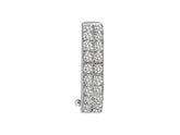 Double Row Diamond Men's Hoop Earrings
