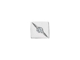 0.02 Carat Diamond Square Men's Stud Earrings