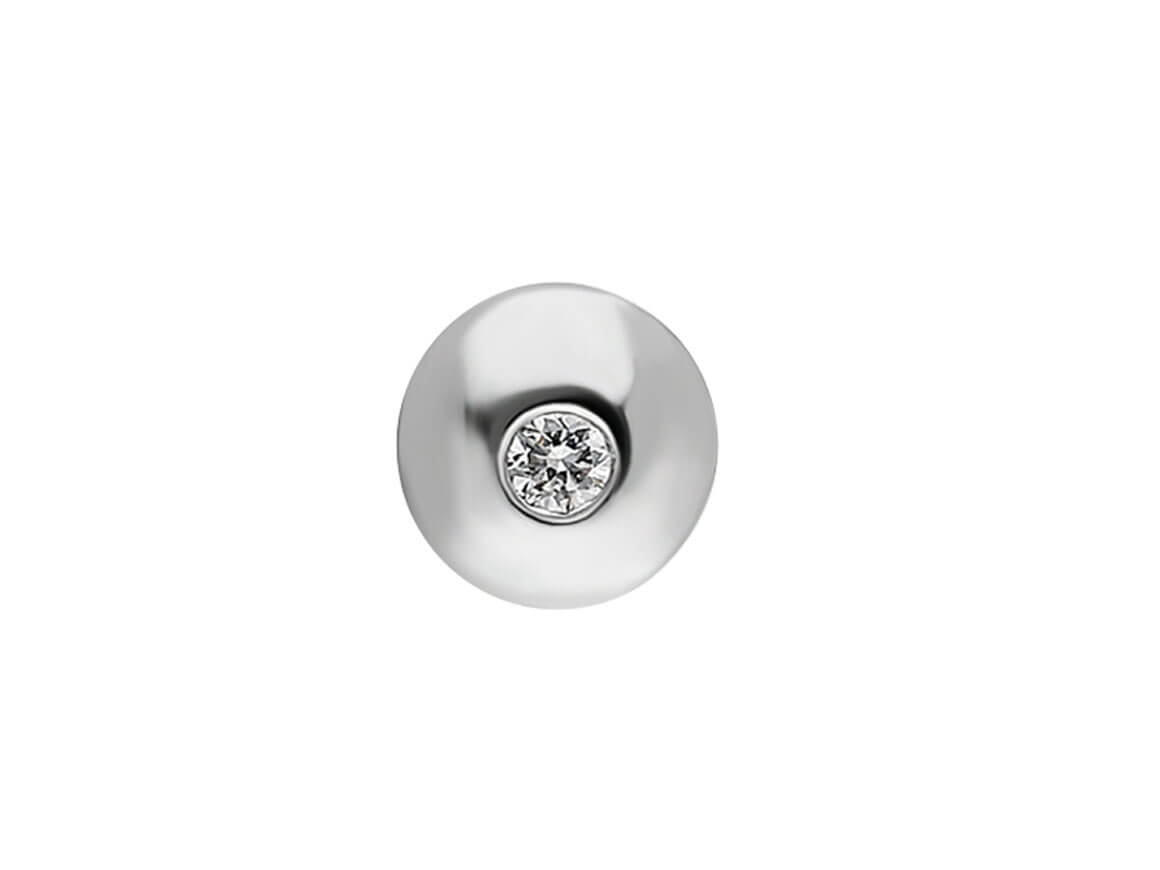 0.03 Carat Diamond Solitaire Men's Stud Earrings