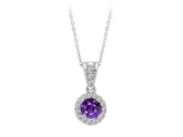 Collier diamant et améthyste