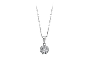 Diamond solitaire necklace