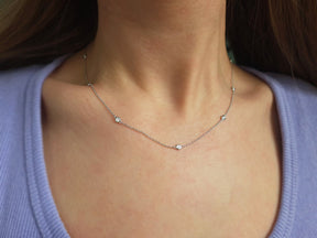 Linked diamond necklace