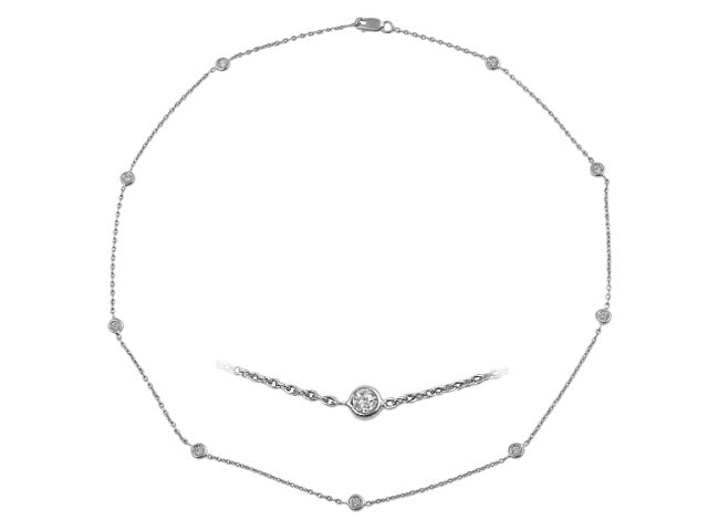 Linked diamond necklace