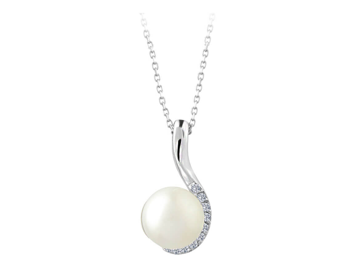 Collier de perles en diamant et en forme de larme