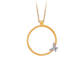Collier papillon diamant