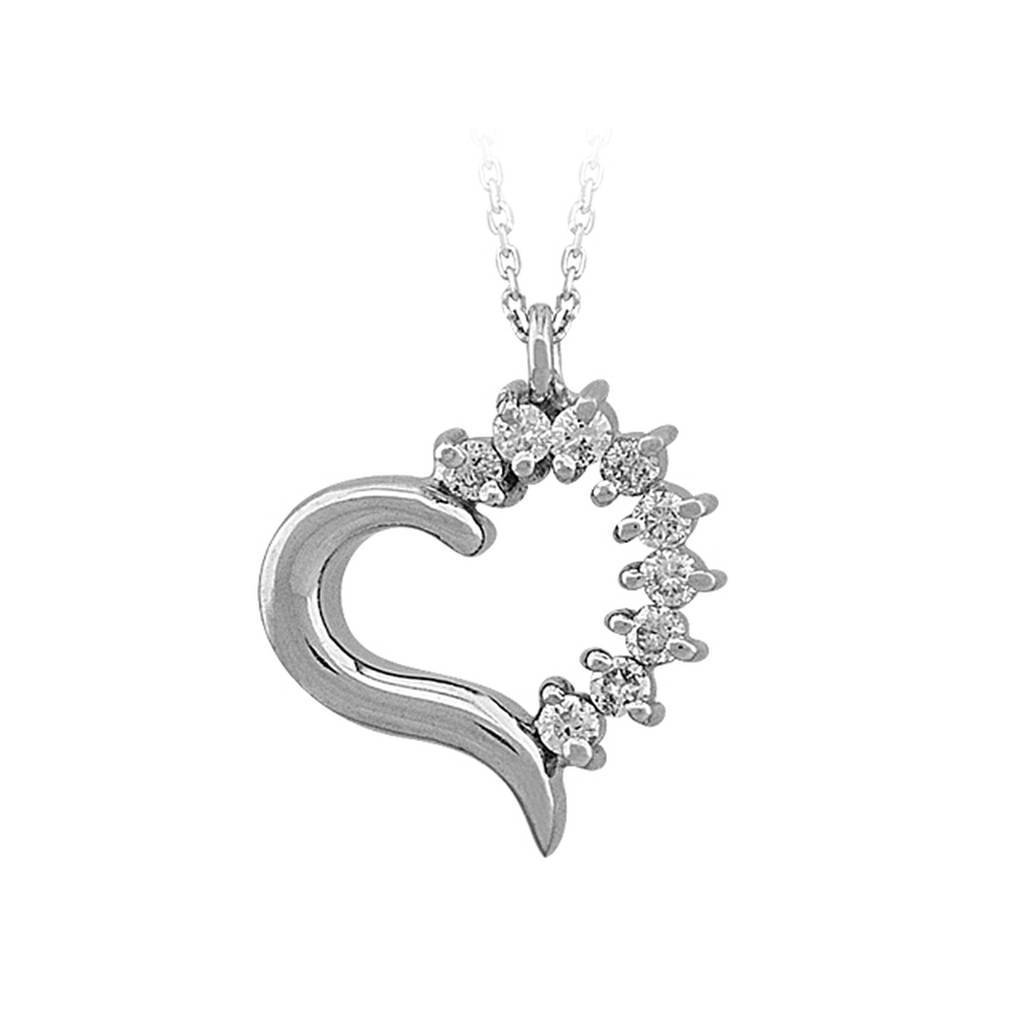 Collier coeur diamant