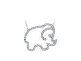 Collier éléphant diamant
