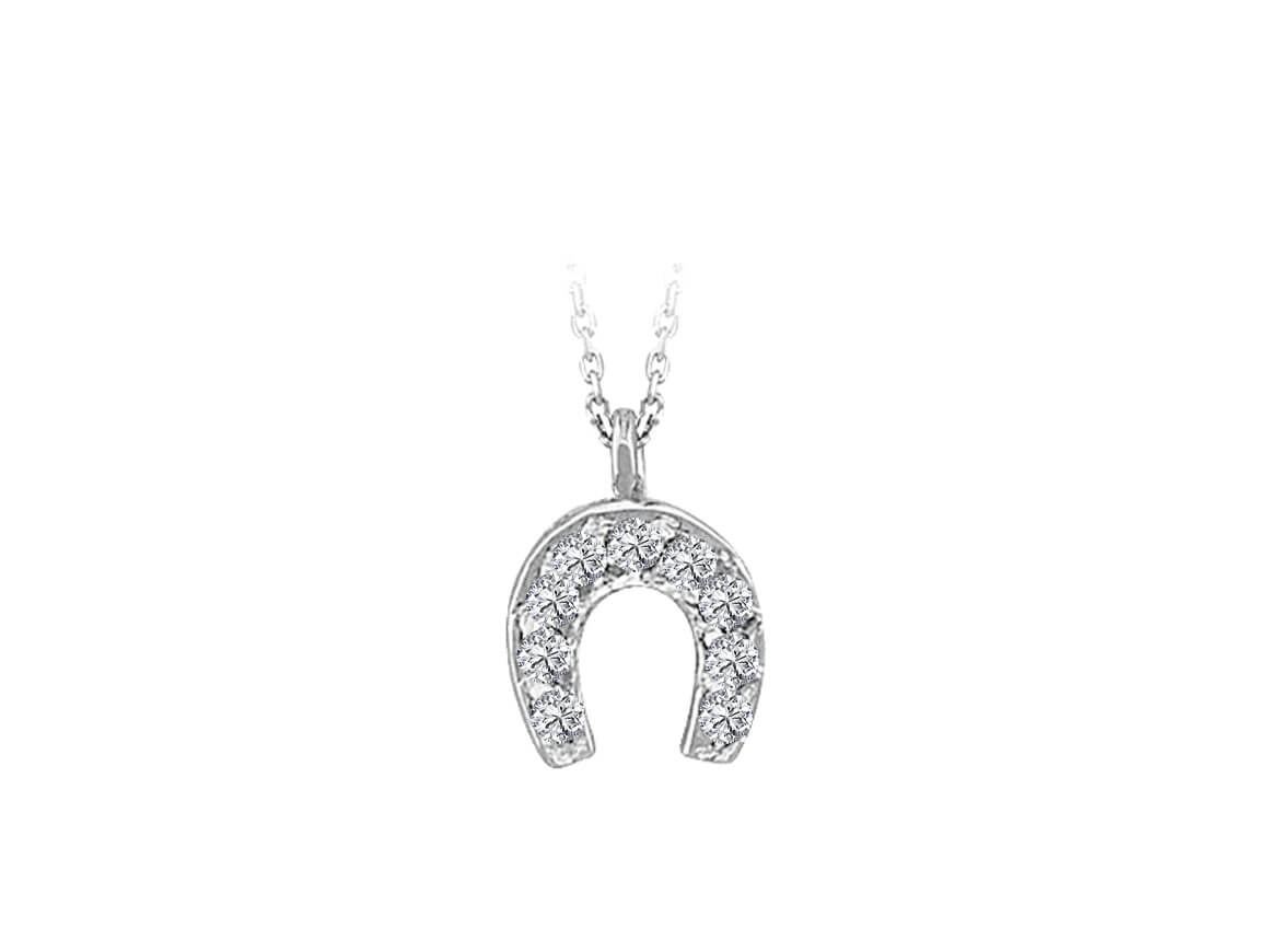 Diamond horseshoe necklace