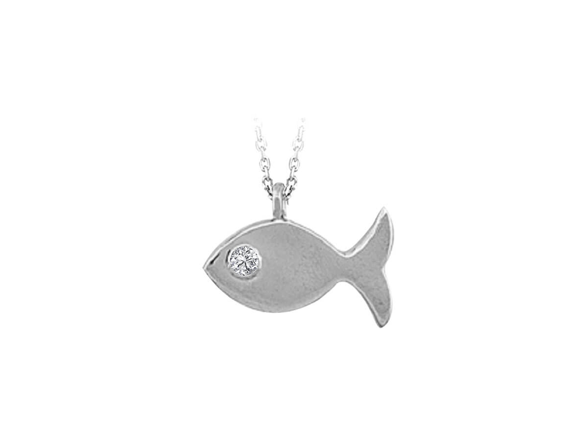 Diamond Fish Necklace
