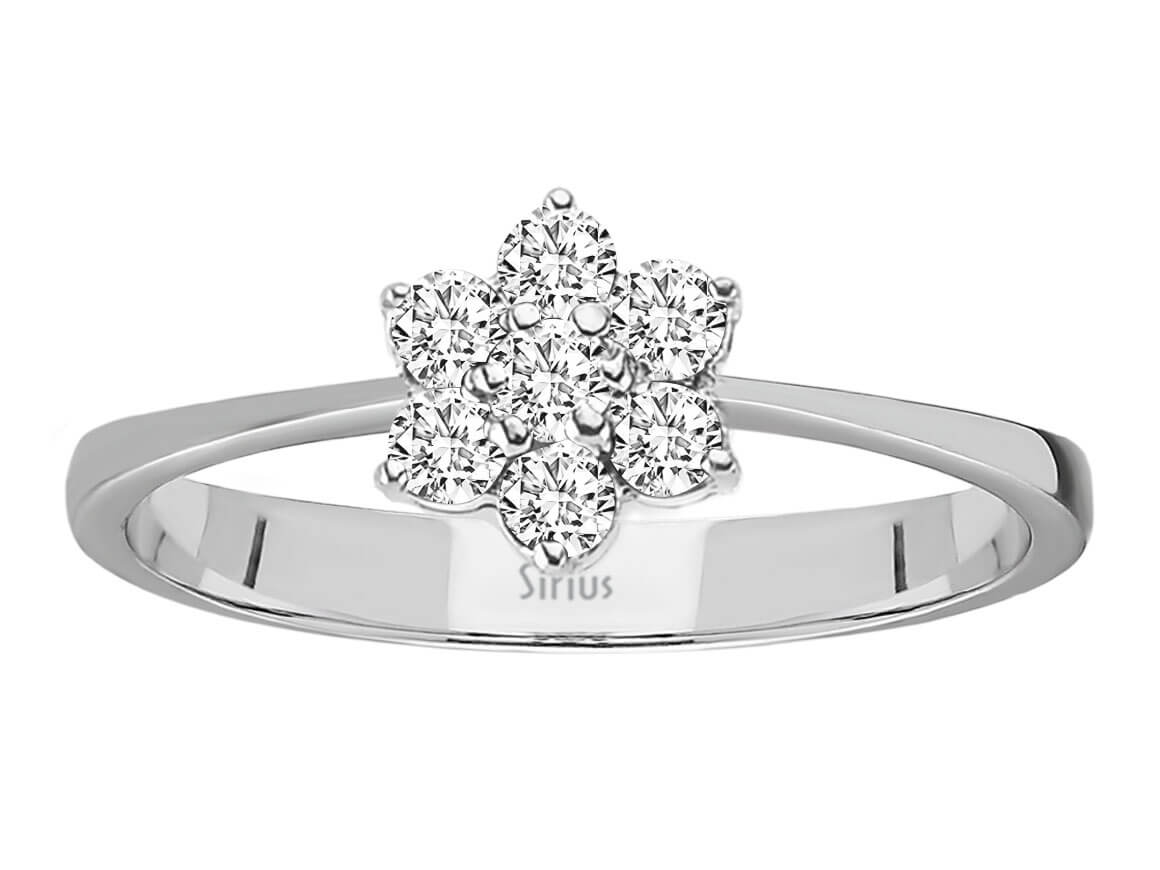 Bague fleur diamant
