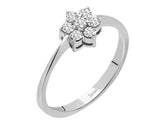 Bague fleur diamant