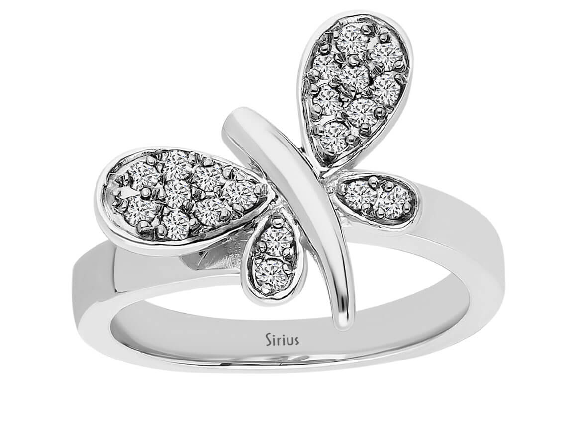 Bague libellule diamant