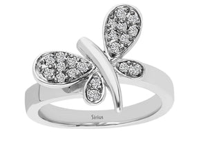 Bague libellule diamant
