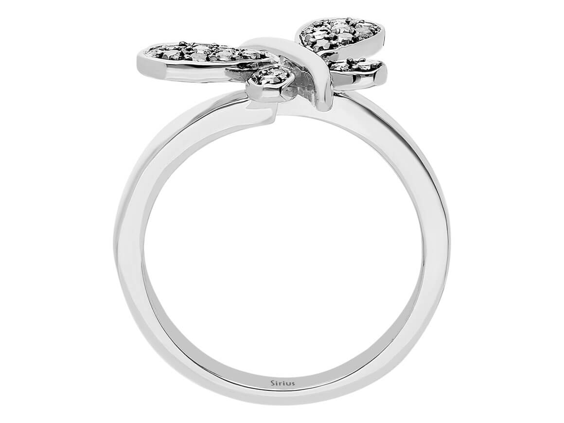 Bague libellule diamant