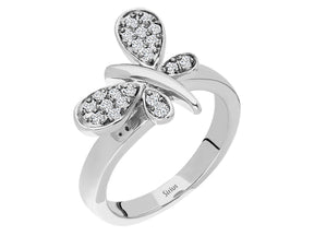 Bague libellule diamant
