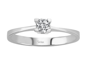 Bague solitaire diamant 0,14 carat