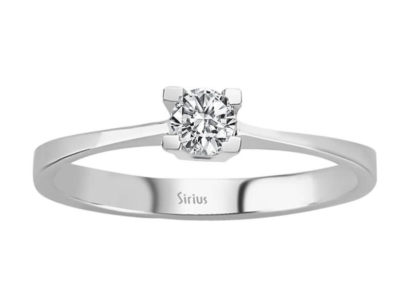 Bague solitaire diamant 0,14 carat