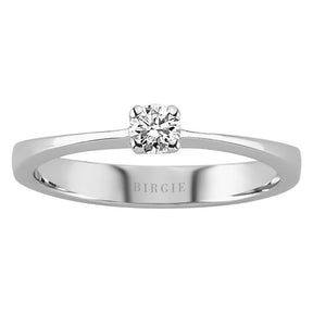 Bague solitaire diamant 0,14 carat