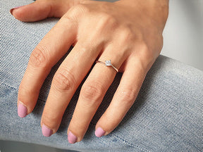 Bague solitaire diamant 0,24 carat