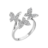 Bague papillon diamant