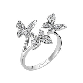 Bague papillon diamant