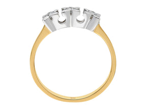 0.11 carat diamond trilogy ring