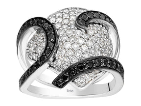 Bague Diamant Blanc et Noir