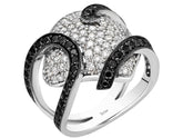 Bague Diamant Blanc et Noir